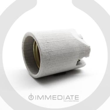 Imagem de Soquete Lampada Bocal Porcelana Louça liso E-27 - Immediate