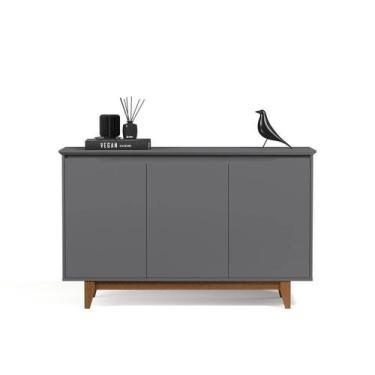 Imagem de Buffet Decorativo Flow de 3 Portas - EJ Móveis - EJ MOVEIS, Cinza
