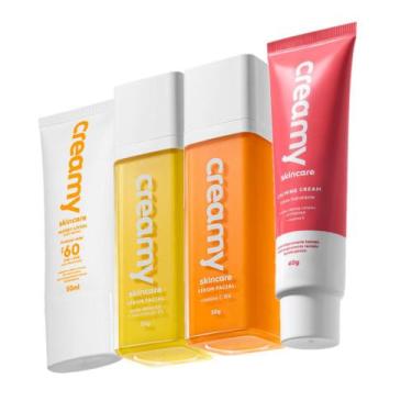 Imagem de Kit Creamy Skincare Vitamina C Lático Hidratante Calming Cream Proteto