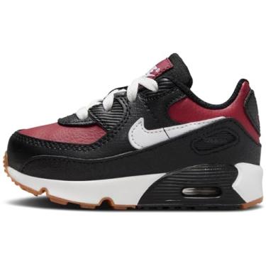 Imagem de Nike Tênis Air Max 90 LTR para bebês/bebês (CD6868-024, Preto/Team Red/Gum Light Brown/Branco), Preto/vermelho da equipe/marrom claro/branco, 15