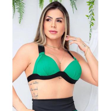 Imagem de Top Feminino Fitness em Dry Fit com Bojo - Fitmoda , Verde bandeira, P