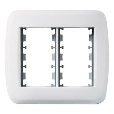 Imagem de Placa + bastidor 4x4 6 modulos branca classica pezzi