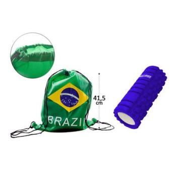 Imagem de Rolo De Liberação Miofascial Massageador Gold Sports Pro - Yoga, Azul,