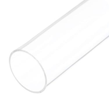 Imagem de Rebower Tubo rígido de plástico transparente de 35.6 cm 64 mm x 70 mm (2 1/5.1 cm x 2 3/10.2 cm) Tubo de policarbonato redondo, [para encanamento, hidráulica, aquário, bricolage]