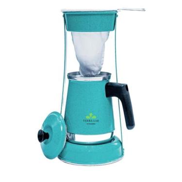 Imagem de Bule Coador De Café Chá Suporte Retro Mancebo Em Alumínio - TERRA LAR,