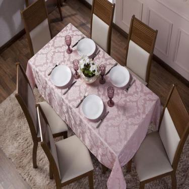 Imagem de Toalha de Mesa Luxo Tecido Jacquard  06 Lugares 1,35x2,20 Retangular -