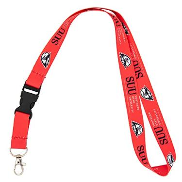 Imagem de Desert Cactus Cordão da Southern Utah University Thunderbirds para chaves de carro porta-crachá de identificação chaveiro destacável fivela de encaixe (vermelho), Multicor, tamanho �nico