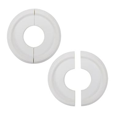 Imagem de Tsnamay 2 peças de capas de luz de ventilador de teto branco medalhão de teto, medalhão de luz de teto dividido para luminárias e ventiladores de teto, 25 cm OD x 9,7 cm ID