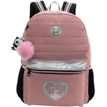 Imagem de Mochila De Costas 16 Panda Holográfico Escolar Passeio