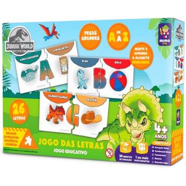 Imagem de Quebra Cabeça Letras Alfabeto Dinossauros Jurassic World - Mimo, Color