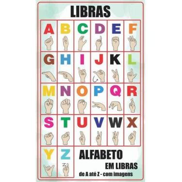 Imagem de Banner Didático Alfabeto Sinais Em Libras Ilustrado - OC Shop