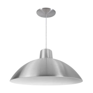 Imagem de Kit 3 Luminária Pendente Chinesa 33cm Interior Branco Brilho Com Fiaçã