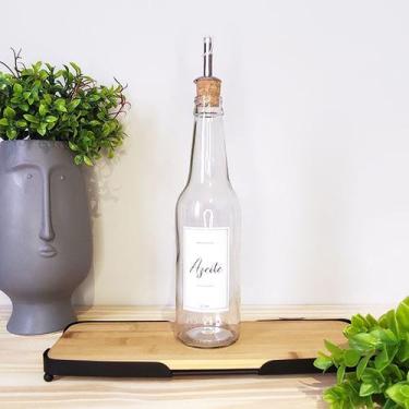 Imagem de Porta Azeite, Óleo e Vinagre  Frasco de Vidro 355ml com Bico Dosador R