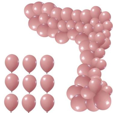 Imagem de Balão Bexiga 9 Polegadas Pacote Com 50, Balão Liso Para Decoração De F