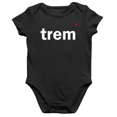 Imagem de Body Bebê Algodão Trem - Foca na Moda, Preto, GG