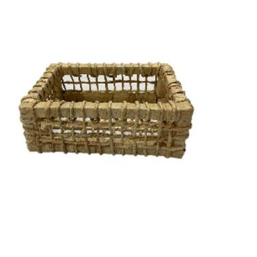 Imagem de Bandeja Cesto De Palha De Milho Natural Cestinha Páscoa Presente 8x15x