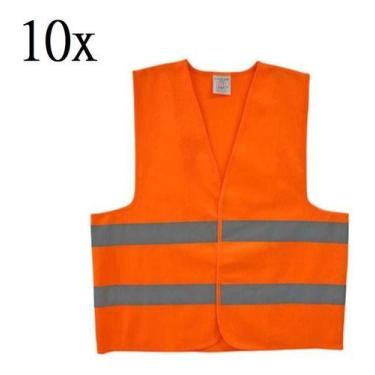 Imagem de Colete Segurança Refletivo Motoboy Obra Velcru 10 Und - PROTEPLUS, XXG