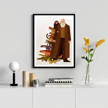 Imagem de Quadro Decorativo Charles Darwin 33x24cm - com vidro - Quadros On-line