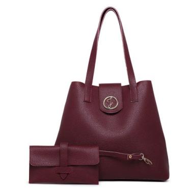Imagem de Bolsa GABI Feminina Marsala Marca Josy Anny Tira Colo De Ombro + Carte