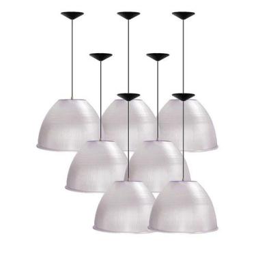 Imagem de Kit 7 Luminárias Prismática  Galpão Pavilhão Industrial 16 Polegadas 4