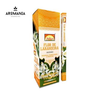 Imagem de Incenso Indiano Flor de Laranjeira Artesanal Importado 8 Varetas - Par