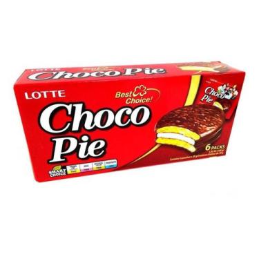 Imagem de Alfajor De Chocolate Coreano Chocopie 168g - Lotte