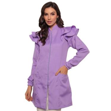 Imagem de Jaleco Feminino Manga Longa Victoria Lilás - Gardenia Jalecos, G