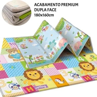 Imagem de Tapete Infantil Premium Dupla Face 1,80x1,60m - Antiderrapante, Dobráv