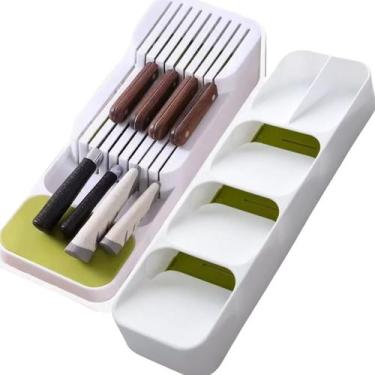 Imagem de Kit Organizador Cozinha: Porta Talheres Organizador de Facas - Casaleo