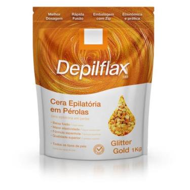 Imagem de Depilflax Cera Glitter Perolada Fórmula Espanhola Gold 1Kg