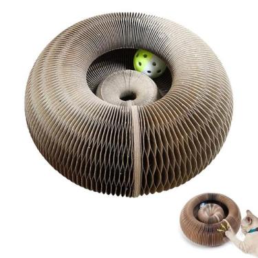 Imagem de Arranhador Magico Gato Felino Pet Brinquedo Interativo Bola Guizo Mult