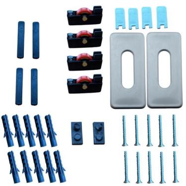 Imagem de Acessórios Kit Pia Armários Vitrines Vidro Manutenção Instal Cor Preto