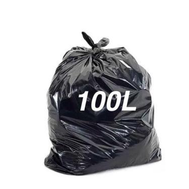 Imagem de Saco De Lixo 100 Litros Leve 100 Unidades  Preto - Donapack
