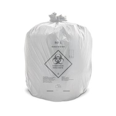 Imagem de Saco Lixo Hospitalar Infectante 50lts Fd C/100un  63x80cm - Donapack