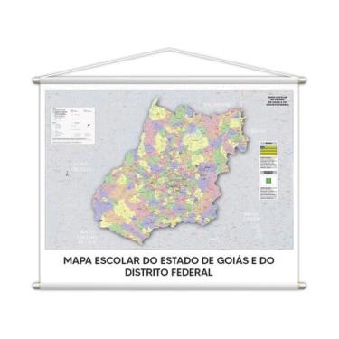 Imagem de Banner Mapa Escolar De Goiás E Distrito Federal 100X80Cm - Plimshop