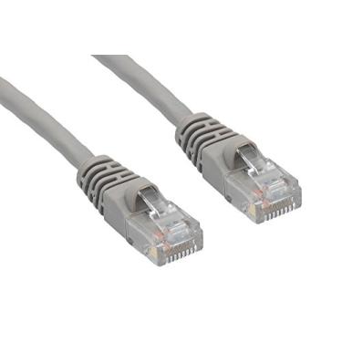 Imagem de Cablelera ZNWN36GR-25 Cabo de remendo cruzado com classificação 550 MHz Cat 6 UTP com botas moldadas sem encaixe, cinza