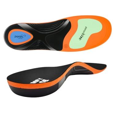 Imagem de DWLCWY Palmilhas Ortopédicas De Suporte De Arco Para Homens E Mulheres, Palmilha De Espuma Poron Para Fascite Plantar, Suporte Resistente Para Pés Chatos, Caminhada Longa E Trabalho Em Pé, Basquete, T