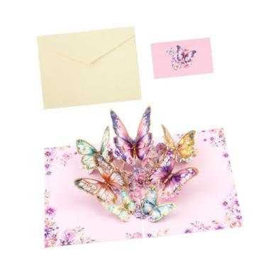 Imagem de Cartão de Visita Do Dia Das Mães, Escultura de Papel, Peça Central de Mesa, Buquê de Flores Elegante, Cartão -up para Aniversário, Rosa