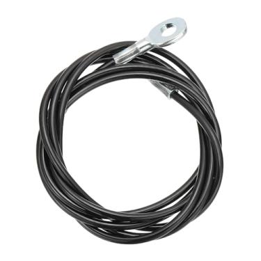 Imagem de PATIKIL Cabo de polia, cabo de fitness ajustável de substituição do sistema de polia grossa de 4 mm para academia, acessório de polia para casa, preto (C-2 m)