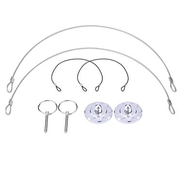 Imagem de 2pcs Universal CNC Billet Racing Hood Pin Lock Kit de Aparência para Carros Personalizados (Prata)