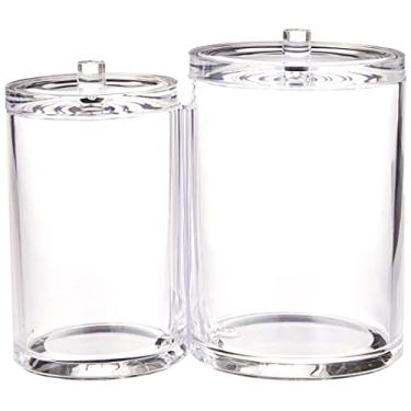 Imagem de LM Porta Cotonetes e Algodão Transparente em Acrílico