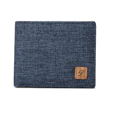 Imagem de Carteira RFID dobrável simples, Minimalista, Saco - azul marinho, small