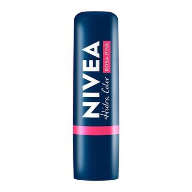 Imagem de NIVEA Hidratante Labial Hidra Color 2 em 1 - 4,8g, Rosa, Rosa