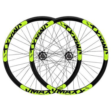 Imagem de Par de Rodas Aro 26 Vzan Vmaxx LT F. Disco Cubo Rolamentado, Preto, Am