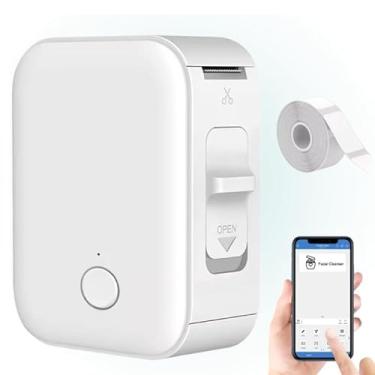 Imagem de Impressora Térmica Portátil Bluetooth para Etiquetas, Compatível com Smartphone, Mini, Branca