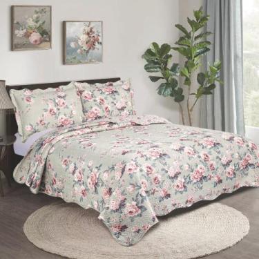 Imagem de Kit Cobre Leito na Cor Rosa Casal King Size para Cama Box - EMPÓRIO DO