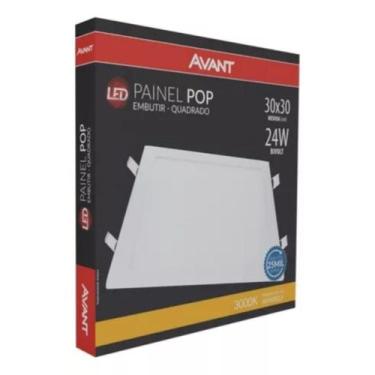 Imagem de Plafon Embutido Quadrado 24w 3000k Branco Quente Avant