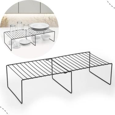 Imagem de Prateleiras Extensível Organizador De Armários Cozinha Multiuso Aramad