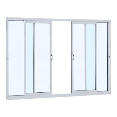 Imagem de Janela de Correr em Alumínio 100 x 150 x 4,74 cm 4 Folhas Alumifit Sas