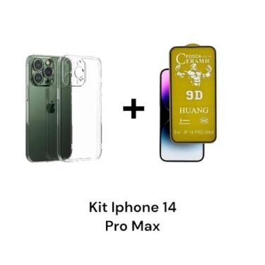 Imagem de Capa Capinha Anti Impacto + Película Fosca 9D Para Iphone 14 PRO MAX -